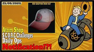 Fallout 76 Atom Shop | Red Grafton High Baseball Hat 30% | Daily Score | Daily Ops