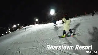 베어스타운 스노우보드 라이딩 [Bearstown resort snowboard riding] 19.01.05