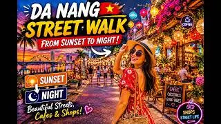 EXPERIENCE Da Nang Vietnam Street Walk from Sunset to Night?