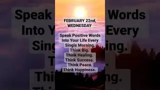 Speak Positive Words Into Your Life Every Single Morning. #healing #positivevibes #shorts #gratitude