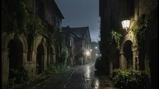 Rain-Slick Streets Under the Night Sky |Dark Ambient Music  for Timeless Calm