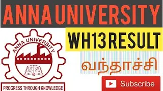 Anna university results WH13 published