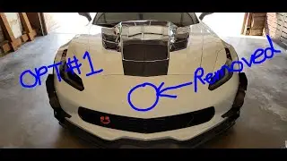 Remove Corvette C7 Emblem Carbon Vinyl JSK Carbon Fiber Racing Hood | Repsol13 F26 Corvette C7