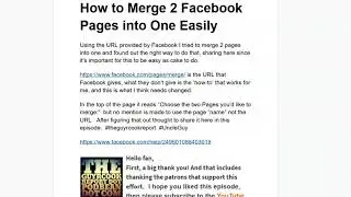 How to Merge 2 Facebook Pages into One Easily