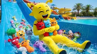 Hidden Under the Slides! Simon Finds Sprunki at the Water Park💦