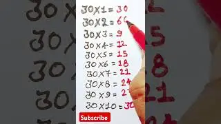 Short trick for table of 30,31#trending #tablelearningtrick #mathtricks #shortvideo