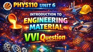 Physics 110 unit 6 Introduction of engineering material। Most important questions in Lpu exam