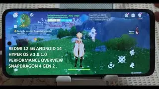 Redmi 12 5G SD 4 Gen 2 Android 14 Hyper OS v1.0.1 Обзор производительности Несколько игр AAA из Play Store