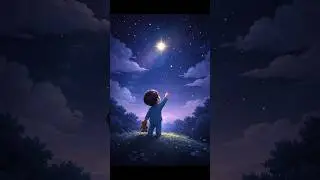 Twinkle Twinkle Little Star 🌟 | Calm Night Sky Animation | Nursery Rhyme Shorts#viral #rhymes #short