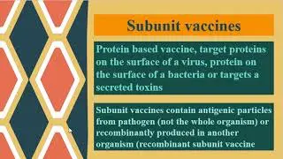 Subunit vaccine; Recombinant DNA Vaccine