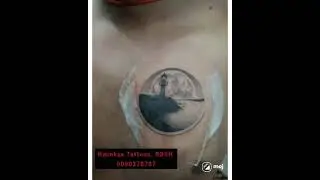 Lighthouse tattoo on chest . coverup tattoo. at bbsr odisha, ph-9090278787.🙏