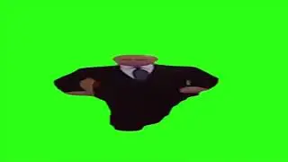 Wide Putin walk green screen