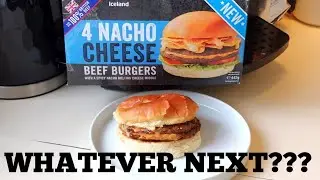 4 NACHO CHEESE BEEF BURGERS | NEW | ICELAND | FOOD REVIEW
