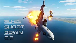 SU-25 attack aircraft shot down E-3 AWACS with 30mm cannon and... | DCS World