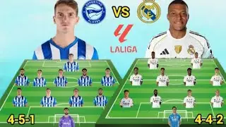 Carreras OUT ❌~ Alaves vs Real Madrid Potential Head To Head Lineup with Victor in Laliga Jornada 17