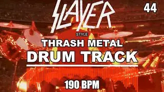 Thrash Metal Drum Track I Slayer Style I 190 BPM I Full Arrangement