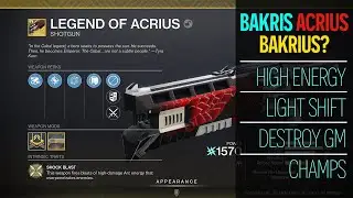 Mask of Bakris with Legend of Acrius 4th Horseman Destroy's Champs! Hunter stasis build Destiny 2