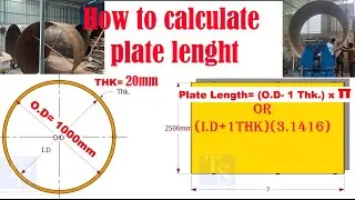 how to calculate plate length for shall rolling #fitter #fabrication #piping #pipefitting #vassal