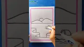 Very Easy Scenery 💚💛 Drawing
