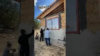 Strawbale.com House Building Workshop P8 🤝🛠💪 #diy #strawbale #house #building #workshop #idaho