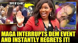 MAGA Celebs Get THROWN OUT of Democrat's Event after Racist Stunt