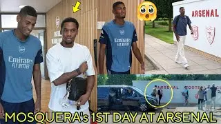 😱Christian Mosquera&rsquo;s FIRST DAY at Arsenal; Meets Jurrien Timber,Andre Berta & Mikel Arteta.