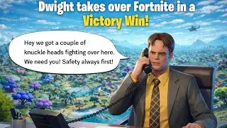 Dwight takes over Fortnite! Victory win with Squad Let&rsquo;s goooooo! #subscribemychannel #comedy #like 