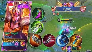GILA INI BUILD FREYA TERSAKIT AUTO DAPAT MANIAC - Mobile legends #mlbbnextcreator