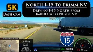 Let's Drive North on I-15 to Primm Nevada from Baker California in the Mojave Desert in 5K ULTRA HD