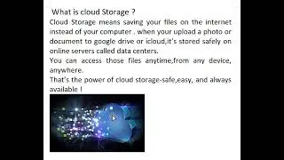 What is cloud storage in hindi or english