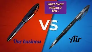 Uniball Air vs Schneider One business|| Which Roller ballpen is the Best || Detailed comparison.