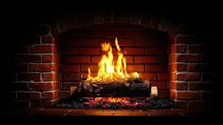 Classic Brick Fireplace in 4K | Crackling Fire Sounds for Deep Sleep & Relaxation