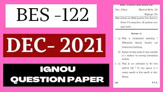 BES-122 (DECEMBER-2021) QUESTION PAPER IGNOU