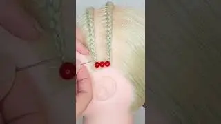 tutorial hair bead #hairtutorial #tutorialhair #hairstyles #braids #beads #hairbraids #subscribe