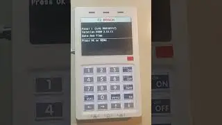 How to view serial number, firmware version and error list Bosch Solution 6000 alarm panel