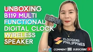 Unboxing B119 Multifunctional Digital Clock Wireless Speaker Alarm Clock Mirror and FM Radio