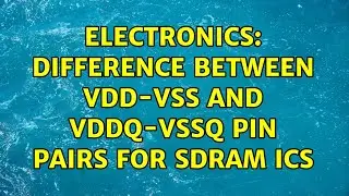 Electronics: Difference between VDD-VSS and VDDQ-VSSQ pin pairs for SDRAM ICs