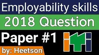 Employability skills question paper for ITI students 2022 exam ES Previous Year's 2018 Paper NCVT
