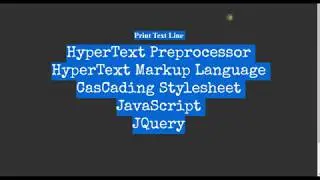 Print Text Line Using | Html,Css & Jquery