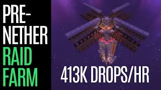 Skyblock Raid Farm (413k drops/hour) | Redstone and Emerald Farm | Stacking Raid Farm