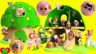 Lil Sisters Hides in Discovery Tree House with LOL Surprises
