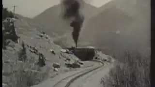 Pikes Peak Cog Railway. Historical footage 1936. Colorado, United States