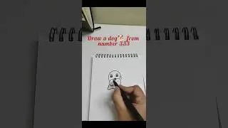 draw cute pup from 333 #puppy #dog #pets #drawing #cute #easy #shorts #india