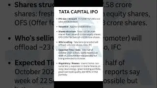 Tata Capital Ipo to launch  In October 2025 #tata #tatacapital #stockmarket #sharemarket #ipo #bjp