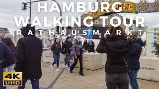 HAMBURG Walk -  Christmas Market - Germany 🇩🇪 - City Walk UHD 4K 60FPS [December 2021]