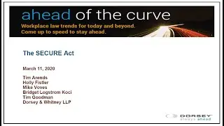 SECURE Act Overview