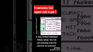 5 pokemon mechanics you can find only in gen 1 games #pokemon #shorts