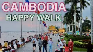 Happy Walking Tour - Street Scene, Tourist Street, Riverside Park & More&nbsp;- CAMBODIA