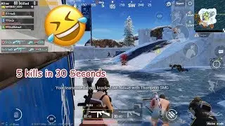 5 kills in 30 seconds PUBG mobile winter ❄️