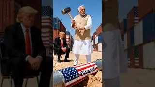 modi Vs diamond pipe| the desert strike 💎🔨(Ai generated) #AIGenerated #ModiTrump #FunnyAI #Satire